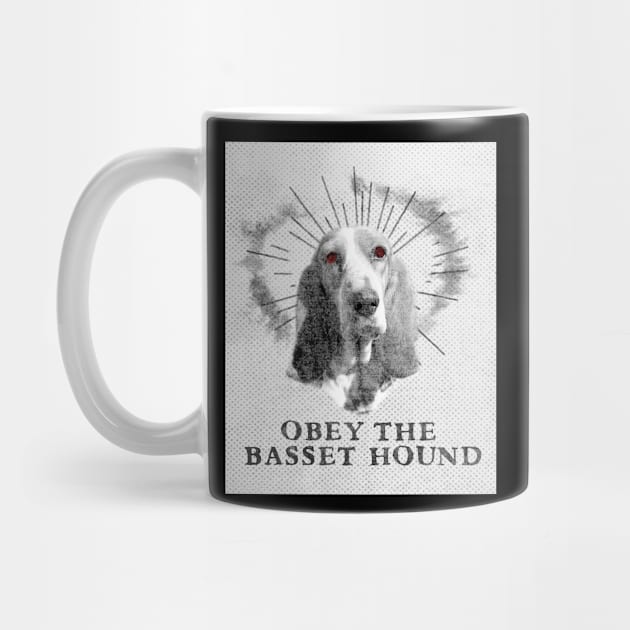 Funny Basset Hound Shirt - Obey The Basset Hound by loumed